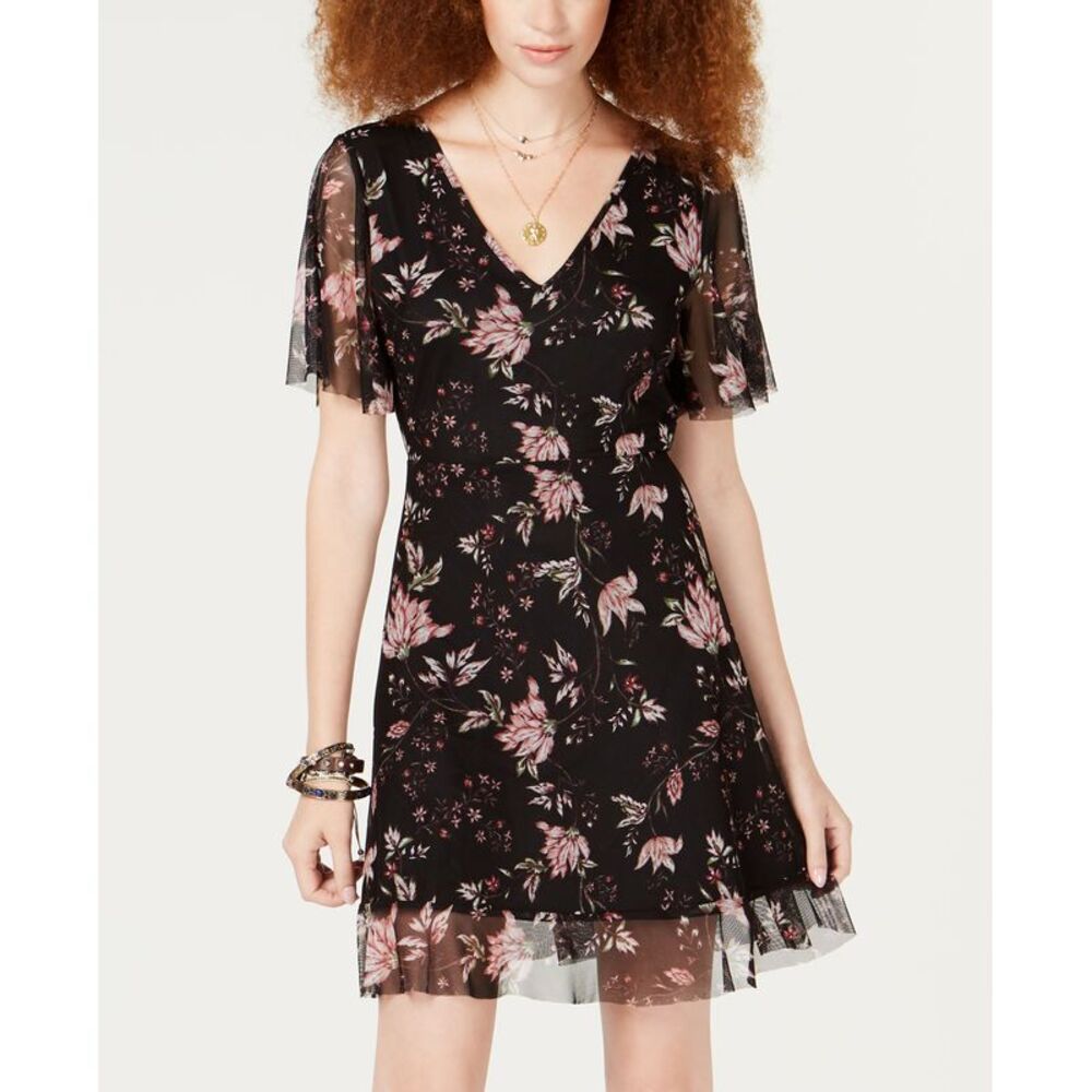 American Rag Juniors Floral Print Tie Back Dress